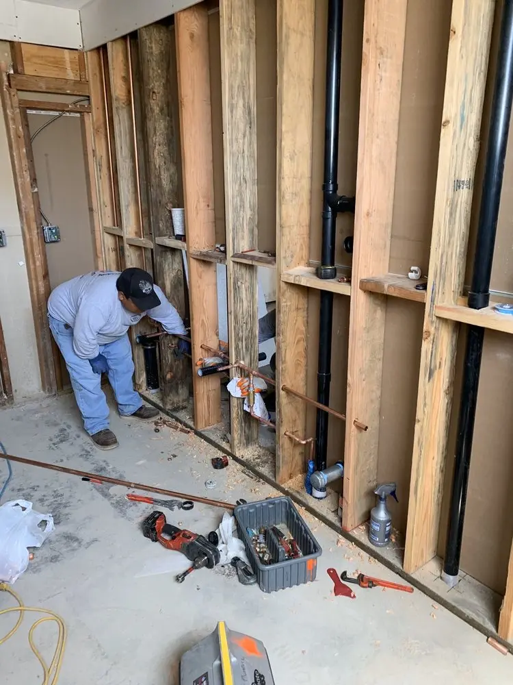 Commercial rough-in plumbing for Water Heater Replacement in Point Lookout